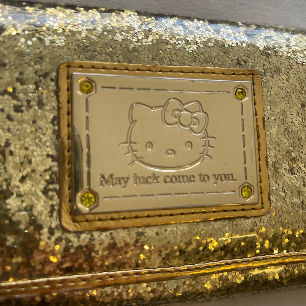 Gold Hello Kitty “May Luck Come to You” Wallet - Picture 2 of 14